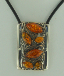 Collier Jugendstil Bernstein mix