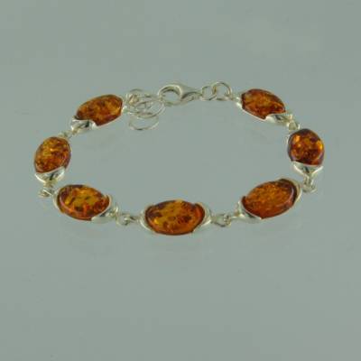 Armband Oval Bernstein braun