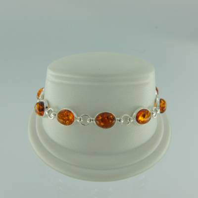 Armband Oval Bernstein braun