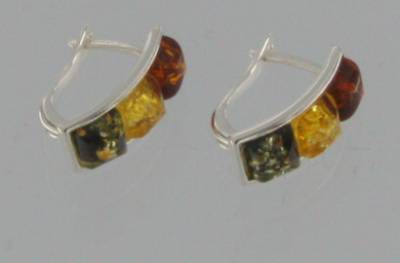 Ohrstecker Rechteck Bernstein mix