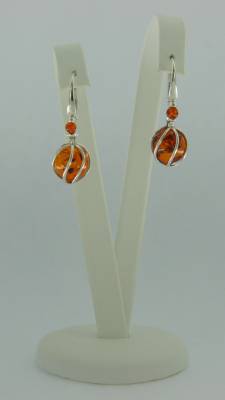 Ohrh�nger Kugel Bernstein braun