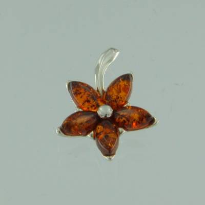 Anh�nger Blume Bernstein braun