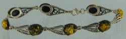 Armband Jugendstil Bernstein gr�n