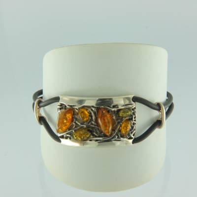 Armband Jugendstil Bernstein mix