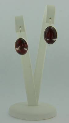 Ohrh�nger Oval Bernstein rot