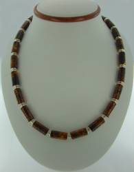 Collier R�hrchen Bernstein gr�n