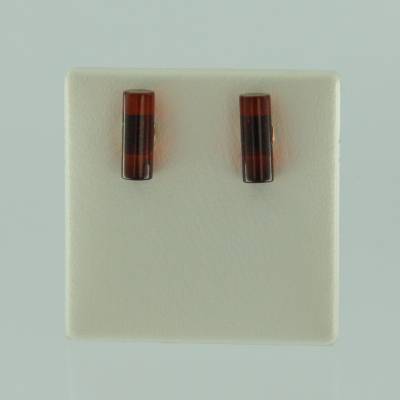 Ohrstecker R�hrchen Bernstein rot
