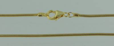 Halskette  1,2 mm., Silber 925 vergoldet