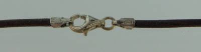 Halsband  2,0 mm., Leder braun