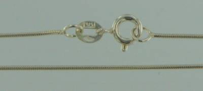 Halskette  1,0 mm., Silber 925