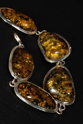 Armband Bernstein gr�n