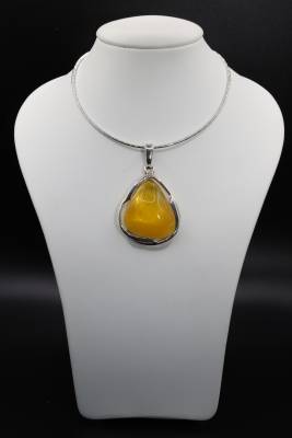 Anh�nger Bernstein zitrin-milchig