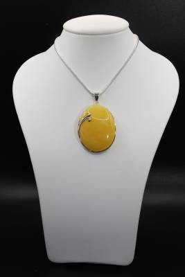 Anh�nger Bernstein milchig (gelb)