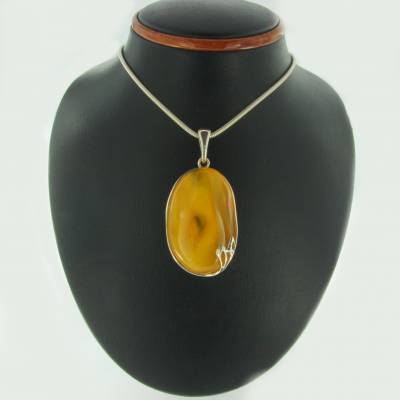 Anh�nger Bernstein milchig (gelb)-zitrin