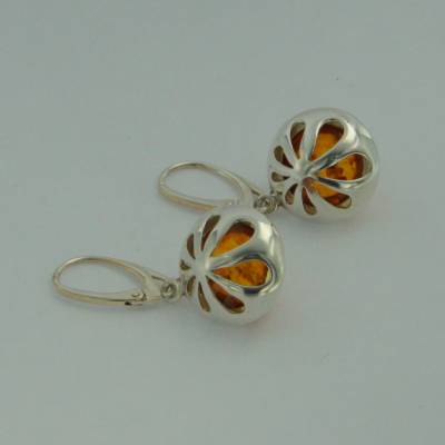 Ohrh�nger Rund Bernstein braun