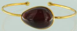 Armreif Bernstein rot Silber vergoldet