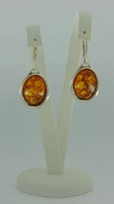 Ohrh�nger Oval Bernstein braun