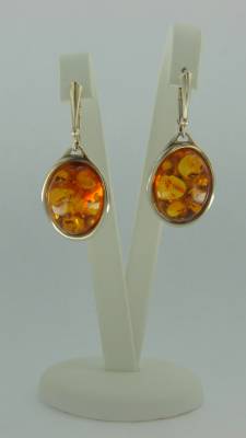 Ohrh�nger Oval Bernstein braun