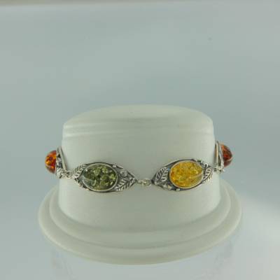 Armband Jugendstil Bernstein mix