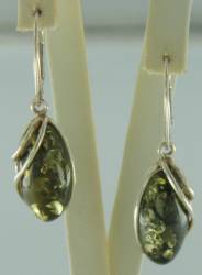 Ohrh�nger Tropfen Bernstein gr�n