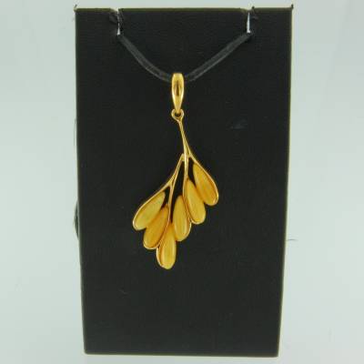 Anh�nger Rispe Bernstein milchig