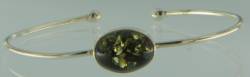 Armreif Oval Bernstein gr�n