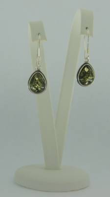 Ohrh�nger Jugendstil Bernstein gr�n