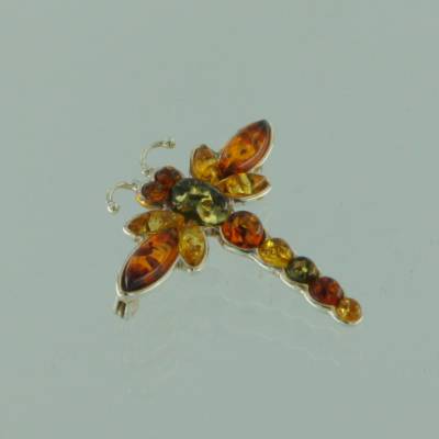 Brosche Liebelle Bernstein mix