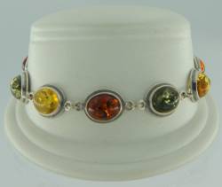 Armband Jugendstil Bernstein mix