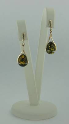 Ohrh�nger Tropfen Bernstein gr�n