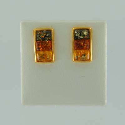 Ohrstecker Rechteck Bernstein mix