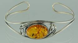 Armreif Jugendstil Bernstein braun