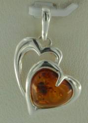 Anh�nger Herz Bernstein braun