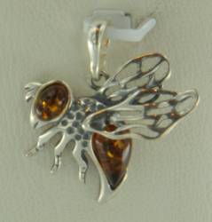 Anh�nger Biene Bernstein braun