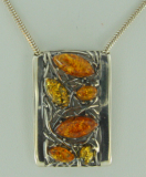 Collier Jugendstil Bernstein mix