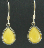 Ohrh�nger Jugendstil Bernstein milchig