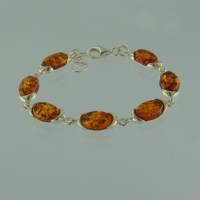 Armband Oval Bernstein braun