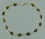 Armband Tr�pfchen Bernstein gr�n