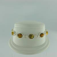 Armband Oval Bernstein gr�n