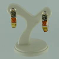 Ohrstecker Rechteck Bernstein mix