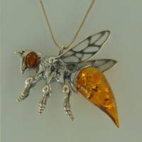 Anh�nger Biene Bernstein braun