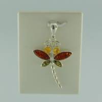 Anhnger Libelle Bernstein mix