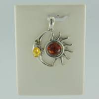 Anhnger Sonne/Mond Bernstein mix