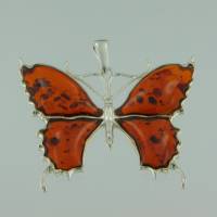 Anh�nger Schmetterling Bernstein braun