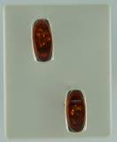 Manschettenknpfe Rechteck Bernstein braun