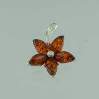 Anh�nger Blume Bernstein braun