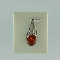 Anh�nger Jugendstil Bernstein braun