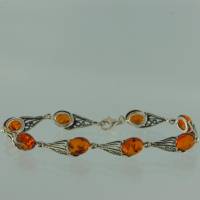 Armband Jugendstil Bernstein braun