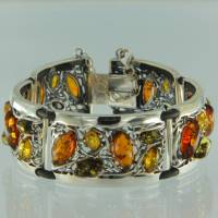 Armreif Jugendstil Bernstein mix