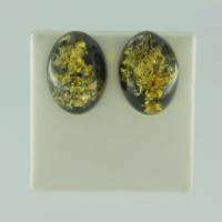 Ohrstecker Oval Bernstein�gr�n